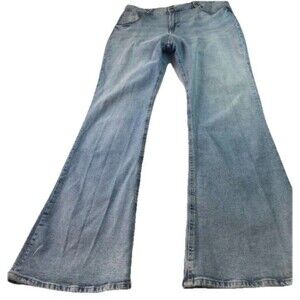 H&M Light Wash High Waisted Wide Leg Flare Denim Jeans 12